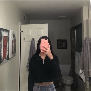 Brandy Cropped Quarter Zip